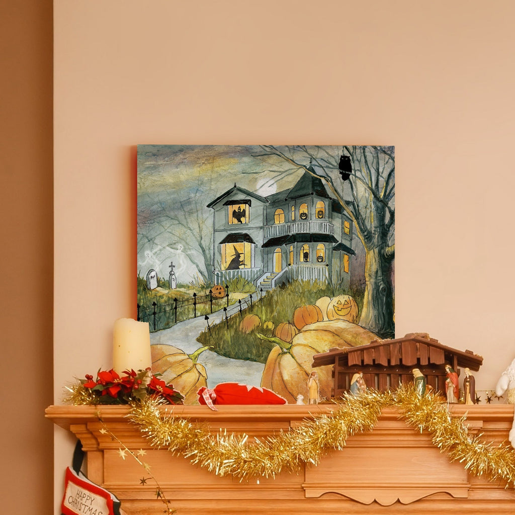 Haunted Patch Gallery Wrapped Canvas 10x10 Y140