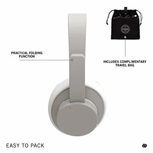 Moonwalk Silver Bluetooth Over Ear Headphones S5009