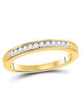 14K Yellow Gold Diamond Wedding Band Ring W189414