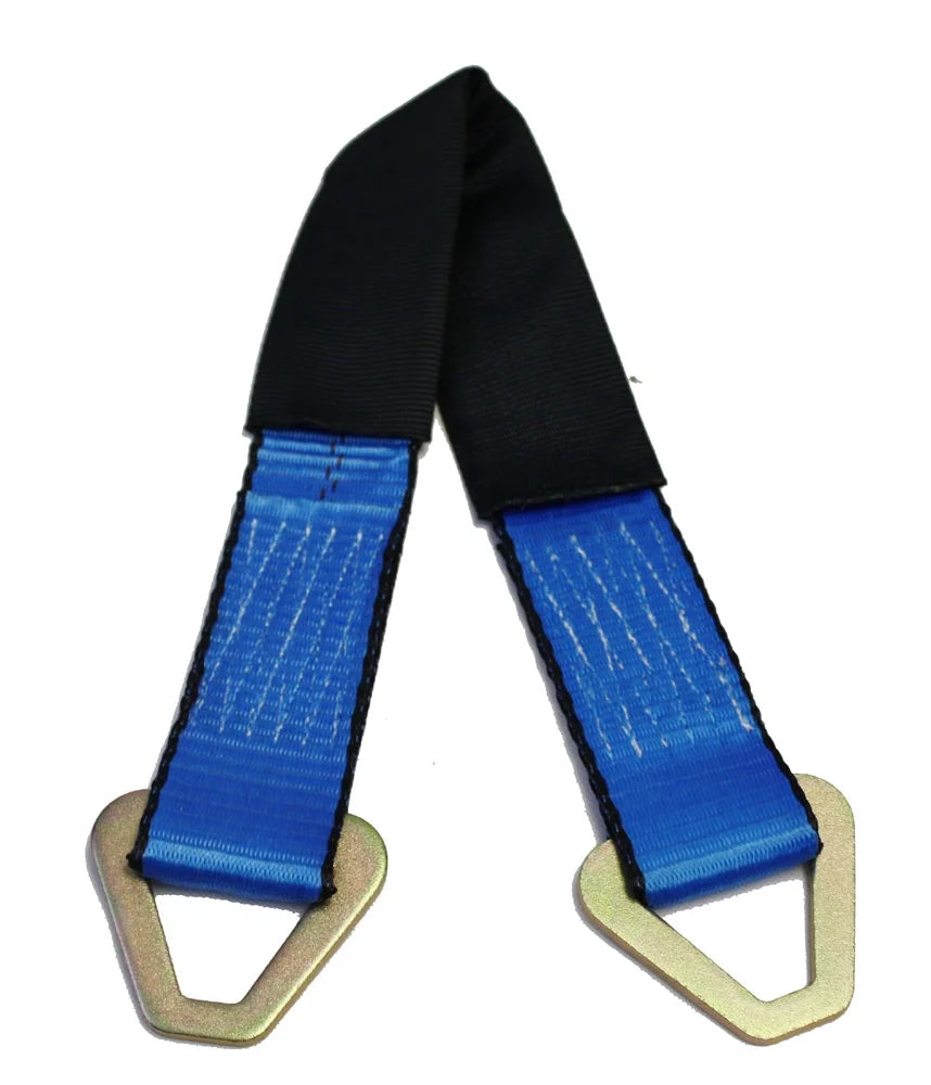 (4 Pack) 2" x 24" Heavy Duty Tie Down Axle Straps with D-Ring and Protective Sleeve, 10,000LBS Capacity W541