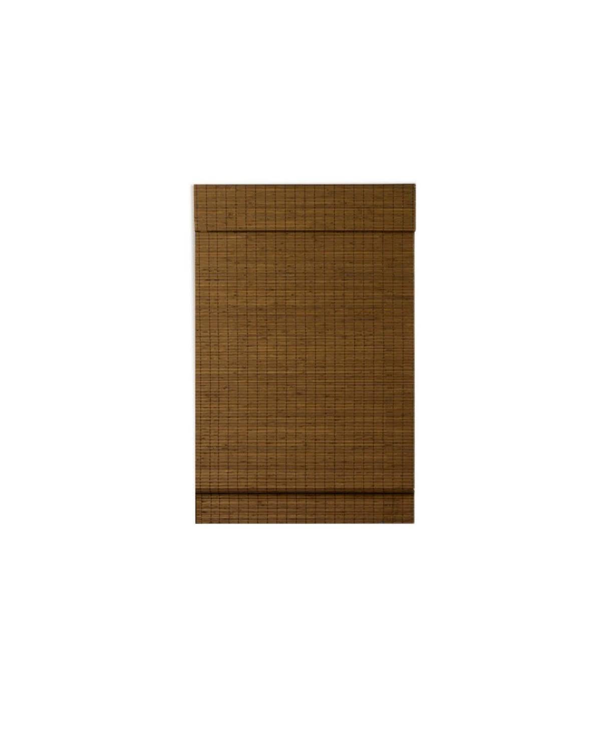 Cordless Maple Bamboo Roman Shade with Valance 35 in. W x 64 in. L D349911