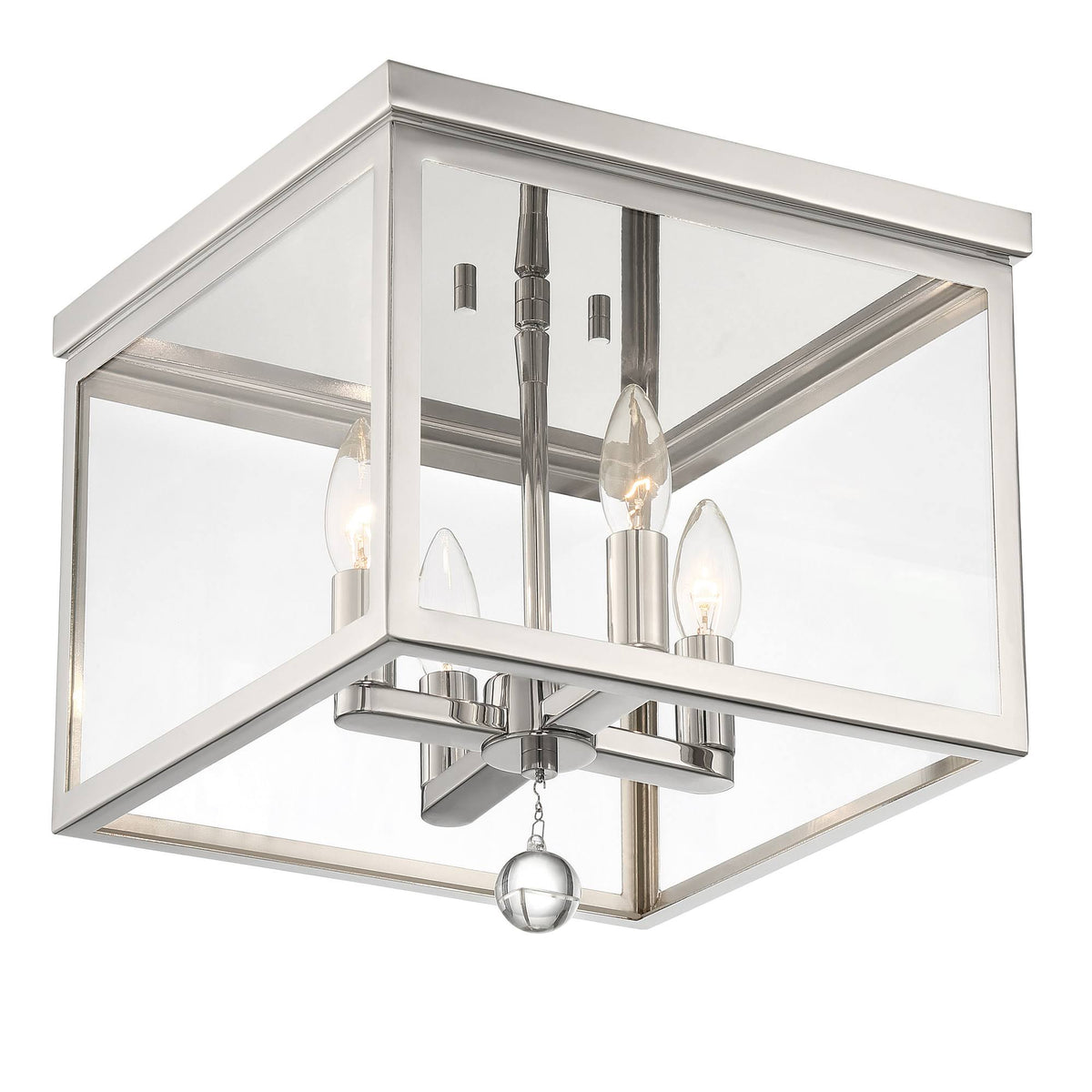 4-Light Ceiling Mount Nickel F49608