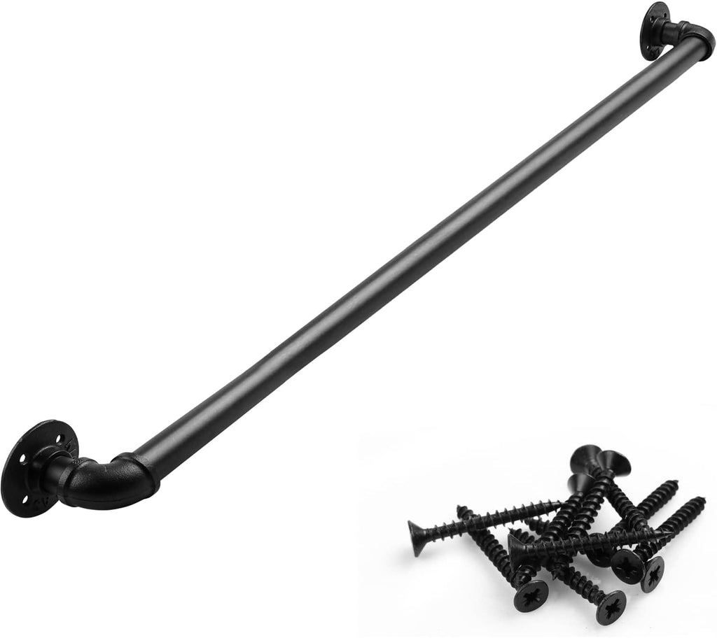 Black Galvanized Metal Stair Handrail O942491