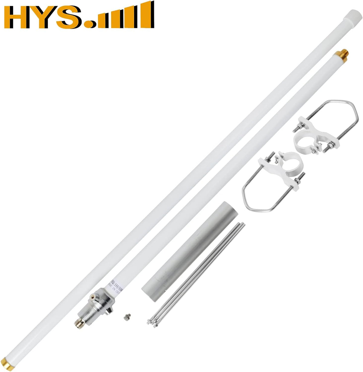 Dual Band Fiberglass Vertical Base Antenna 5.7ft, SO-239 Connector W689