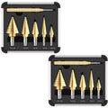 Step Drill Bit Set with Automatic Center Punch, 50 Sizes, 2 Pack D8876