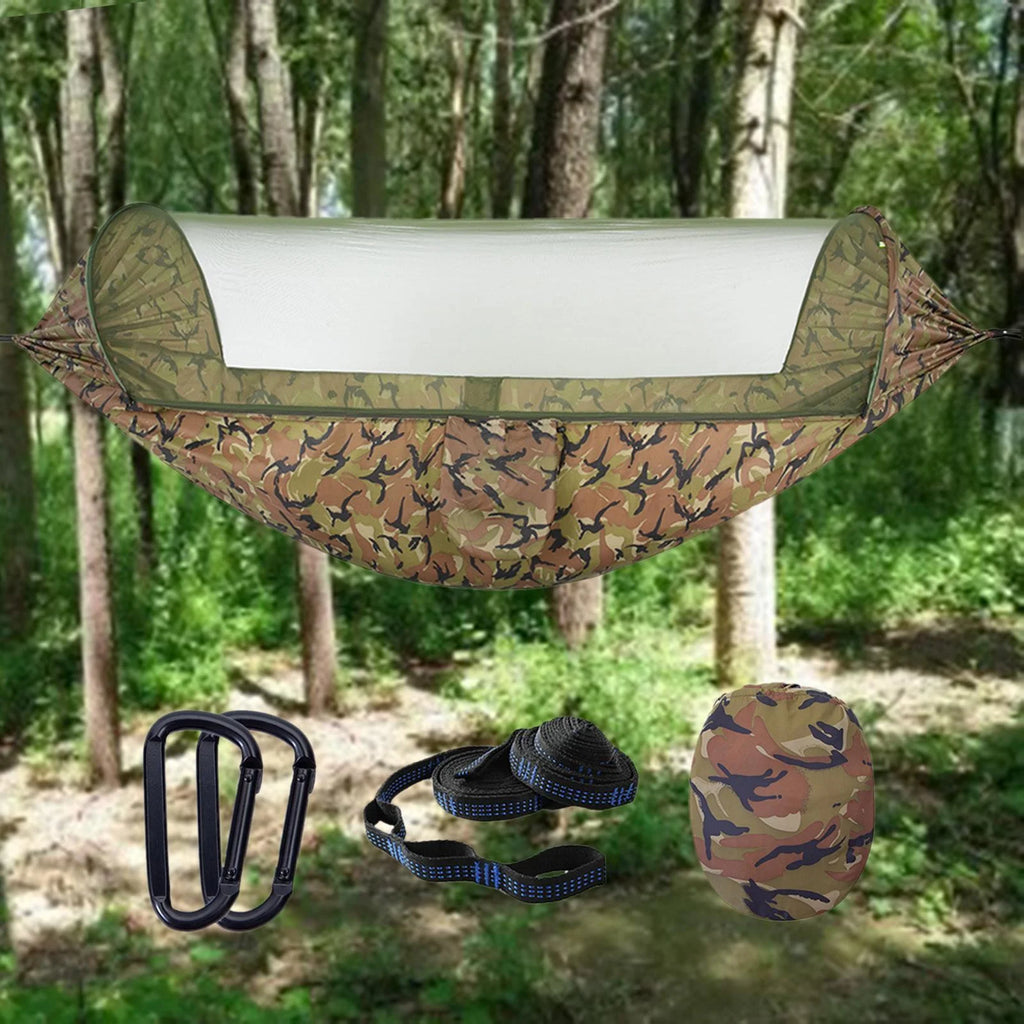 Large Camping Hammock with Net Lightweight Polyester Hanging Hammocks Tree Straps Swing Hammock Bed F848047