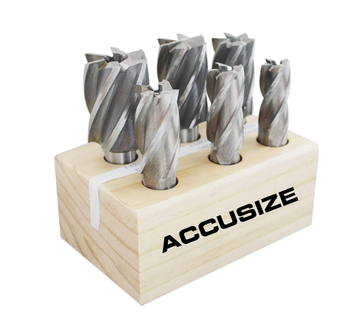 6 Pc Multi Flute H.S.S. End Mills Set, 3/4'' Shank, Cutting Dia 3/4'' to 1-1/2'' G56585