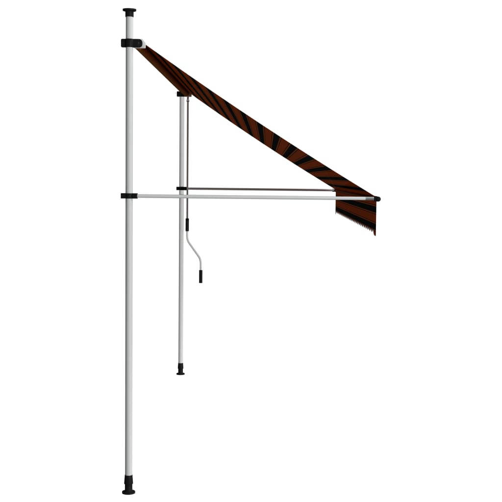 Orange and Brown Retractable Awning Y16433