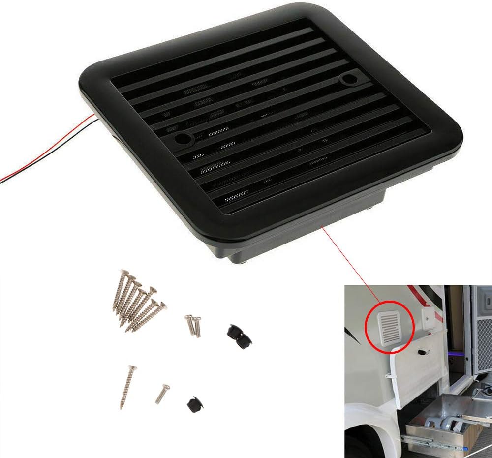 12V One-Way Ventilation Fan for Car RV Van (Black) I4801