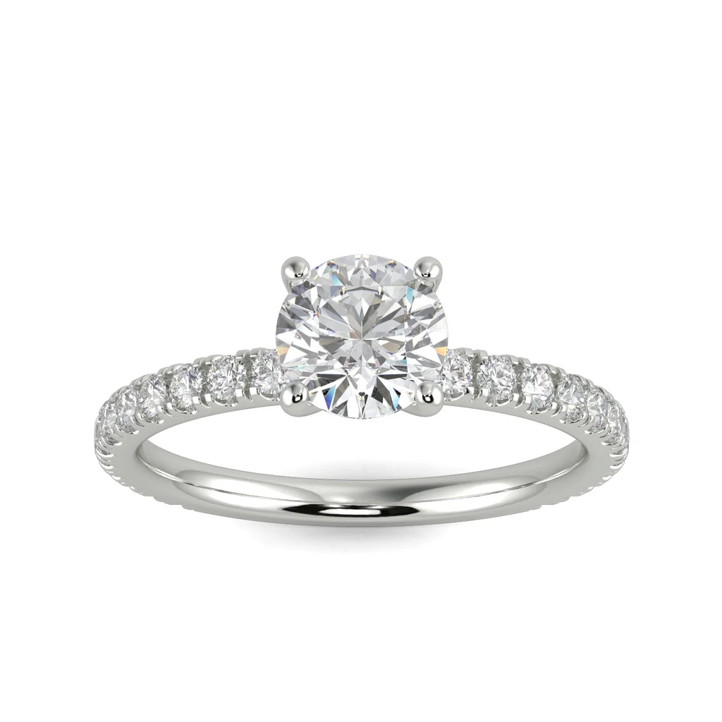 14k White Gold Lab Grown Diamond Engagement Ring I844858