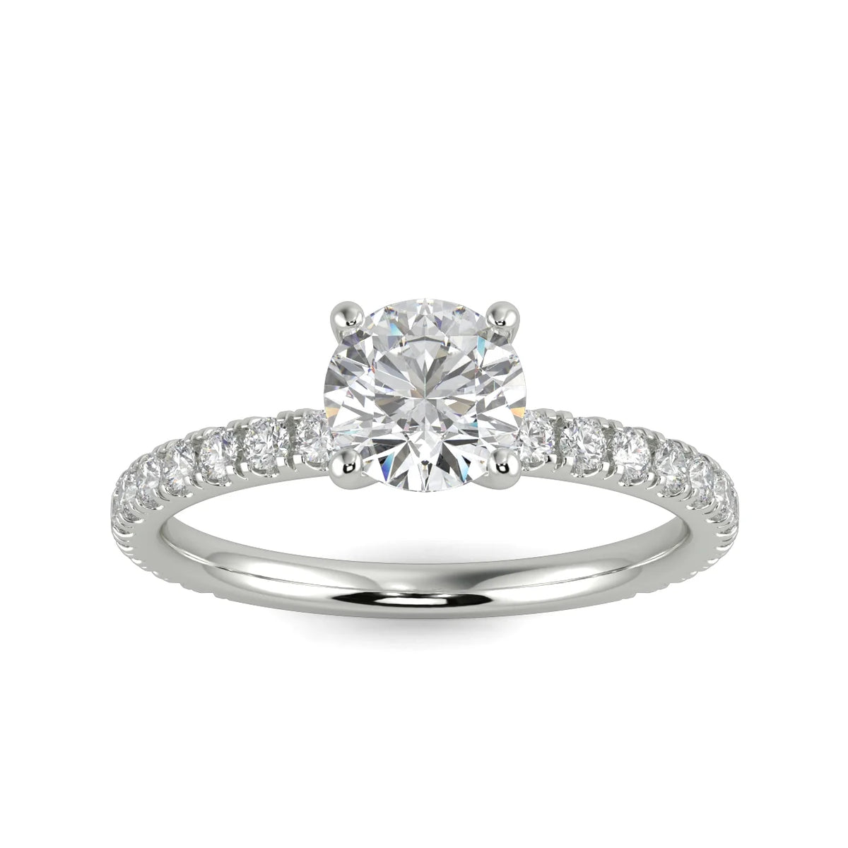 14k White Gold Lab Grown Diamond Engagement Ring I844858