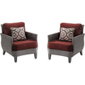 Red Woven Arm Chairs - Set of 2 V435246