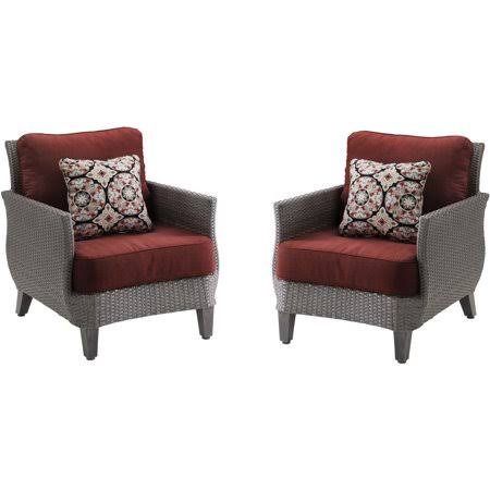 Red Woven Arm Chairs - Set of 2 V435246