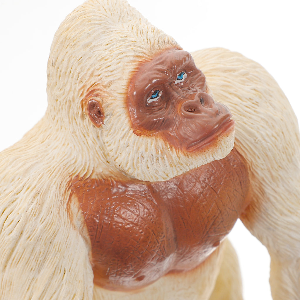 Mini Gorilla Chimpanzee Orangutan Toy Figurine White Plastic X84224