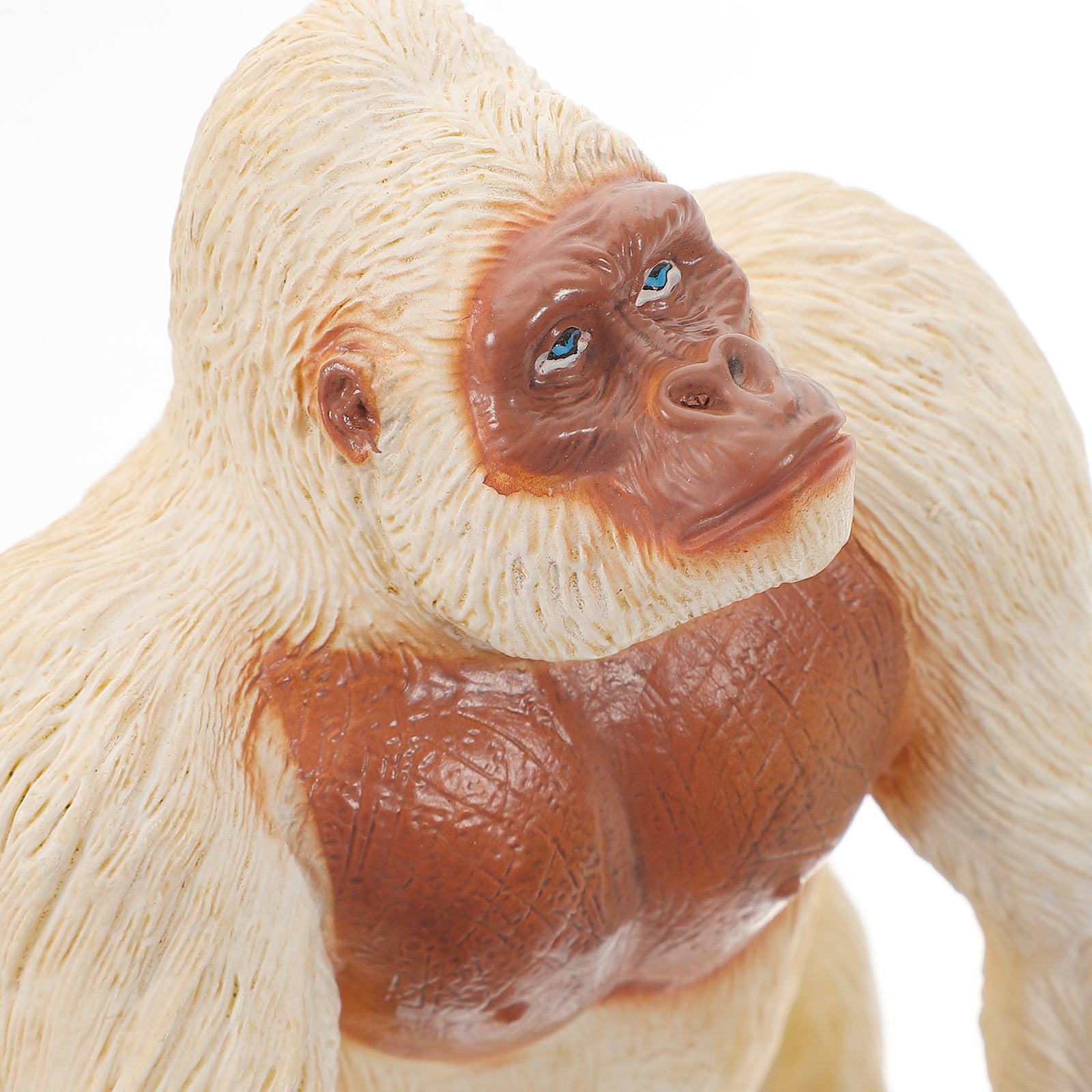 Mini Gorilla Chimpanzee Orangutan Toy Figurine White Plastic X84224