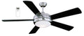 52 inch Ceiling Fan with Light Kit Satine Chrome Finish D10859