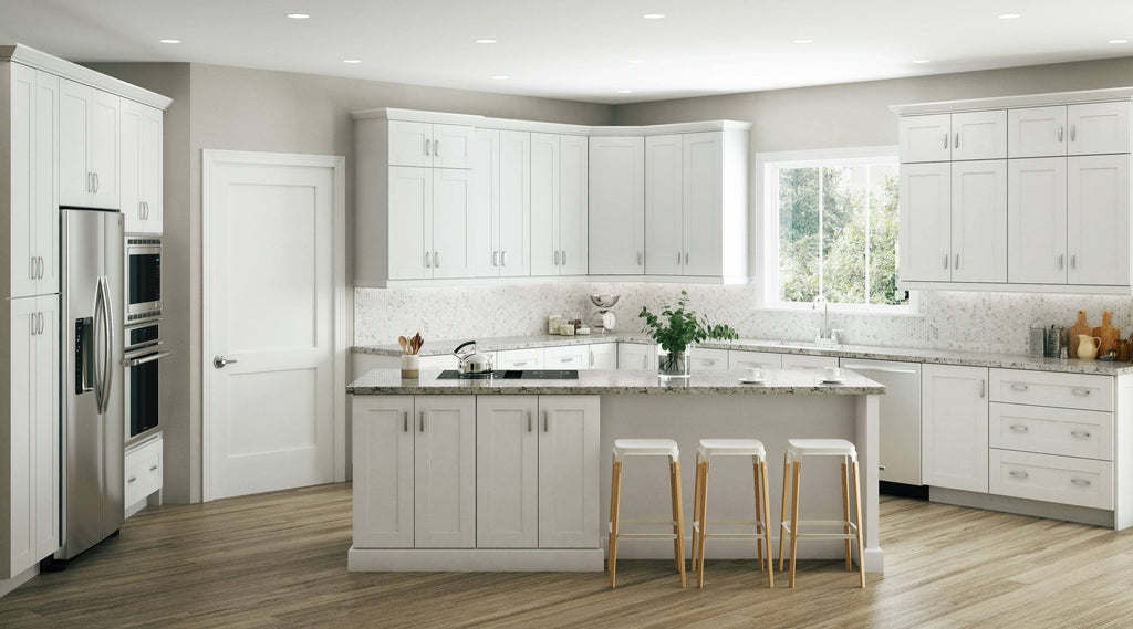 Vesper White Shaker Assembled Plywood Base Kitchen Cabinet with Soft Close H60204