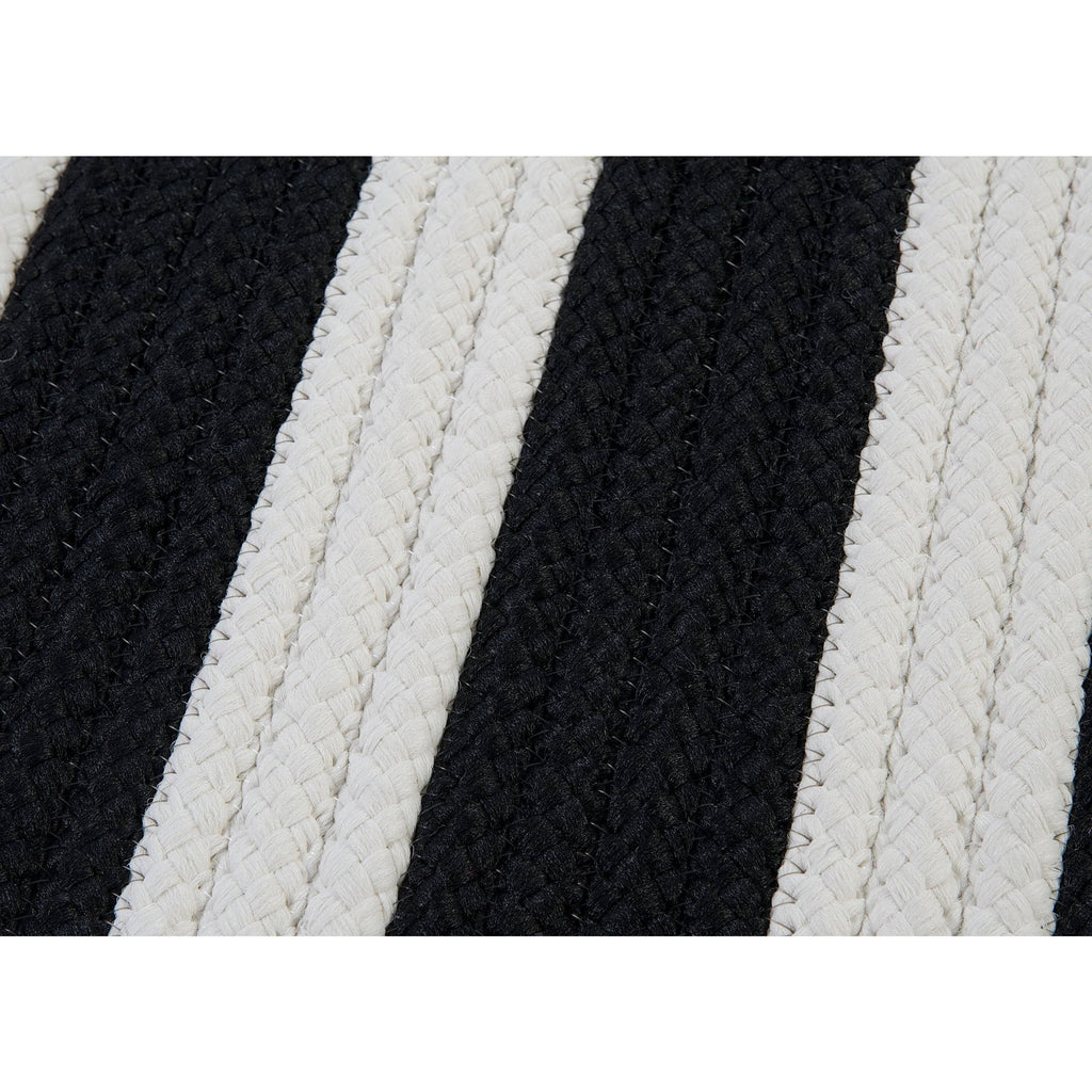 Black White Stripe Rug Y10896