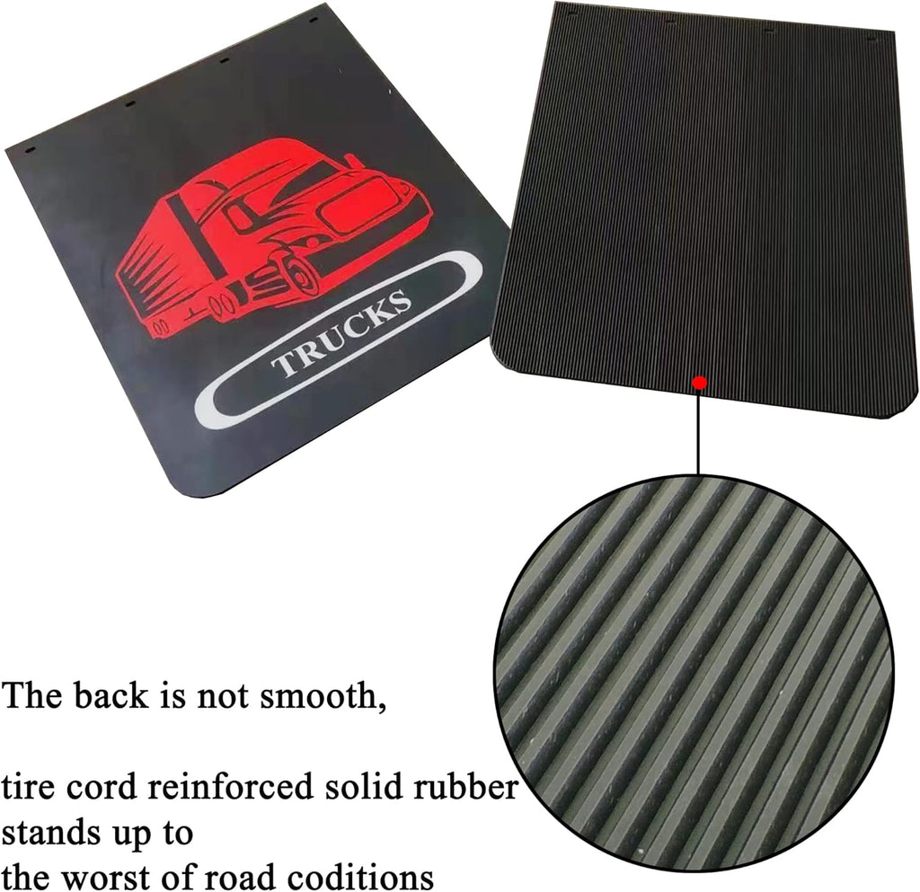 24"x30" Mud Flaps with Reflective Aluminum Strips for Semi Truck Trailer P484599