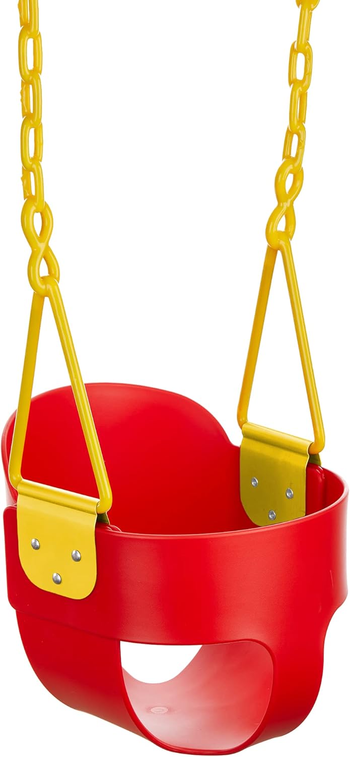 Red Pack of 2 High Back Toddler Swing with Carabiners V12382