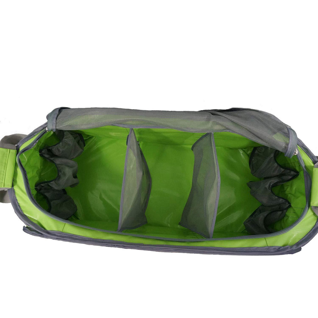 Heavy Duty Trunk Organizer Cargo Bag with Lime Green / Silver N101