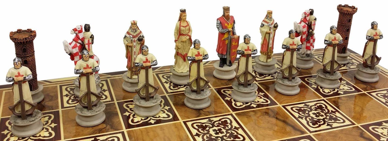Medieval Times Crusades King Richard The Lionheart Knight Chess Men Set X710