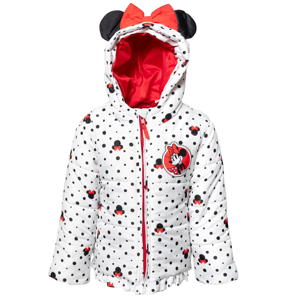 Disney Toddler Girls Winter Coat Puffer Jacket Gray 5T Y9557