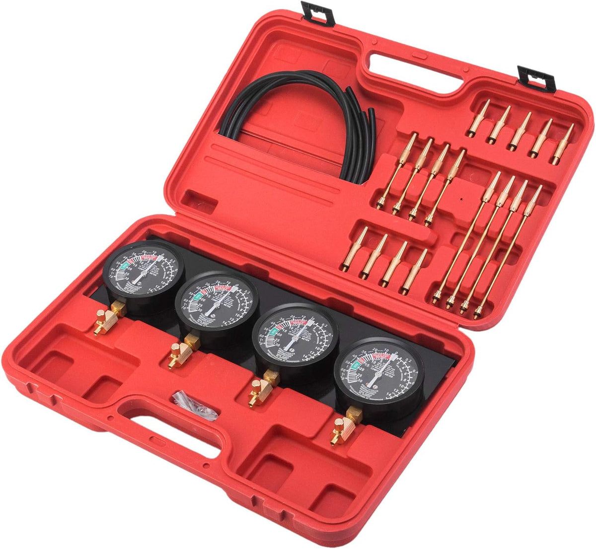 Fuel Vacuum Carburetor Synchronizer Gauge Set with Rubber Hose Pack of 2 Q42844
