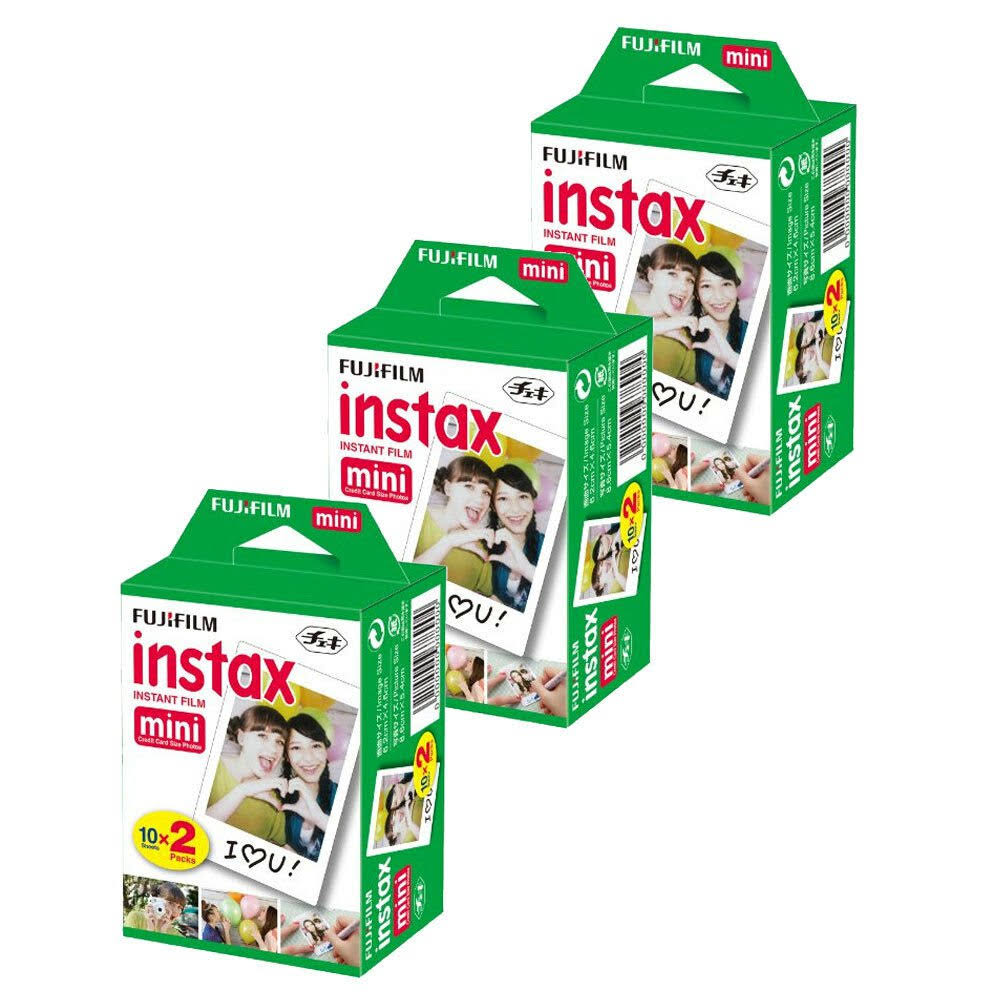 Smokey White Instant Film Camera with Twin Pack 60 Shots and Hard Case A455124