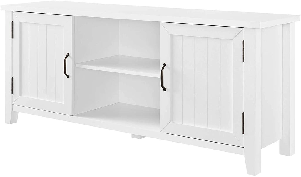 Solid White TV Console I95754