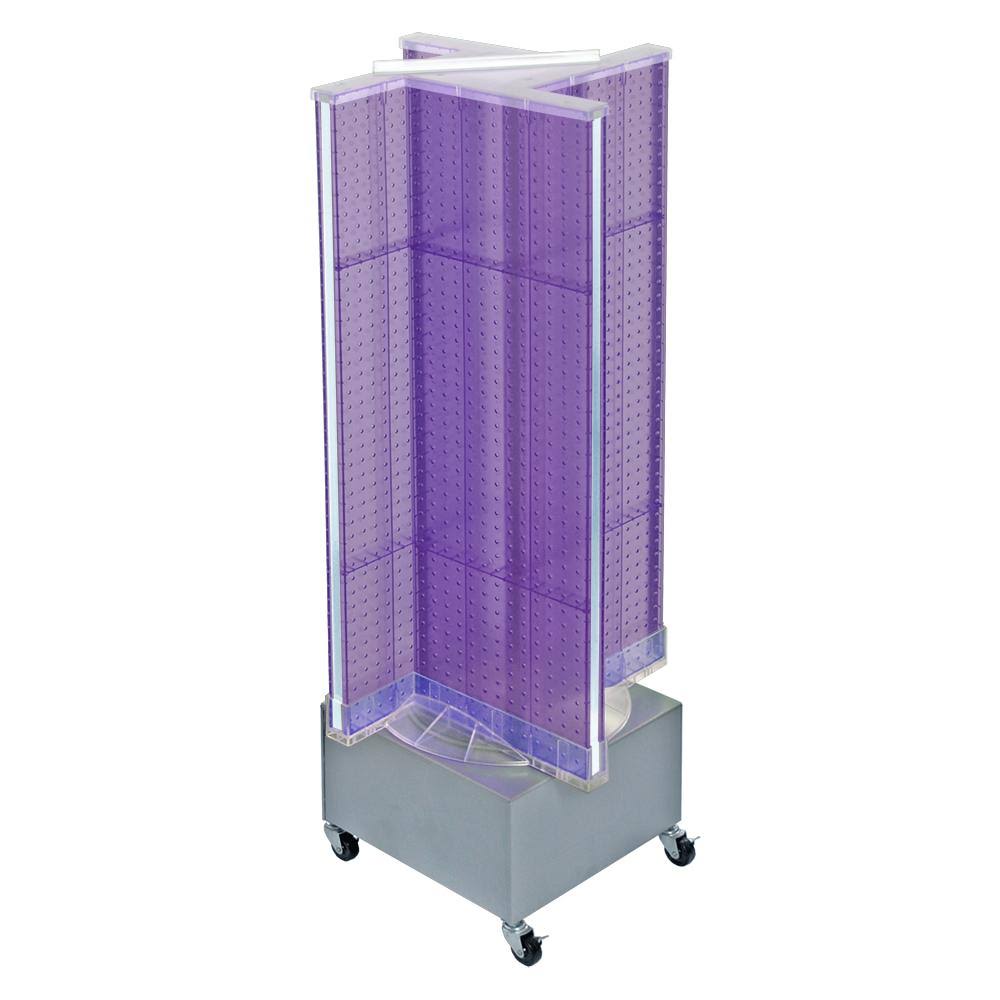Purple Pegboard on Wheeled Base K313