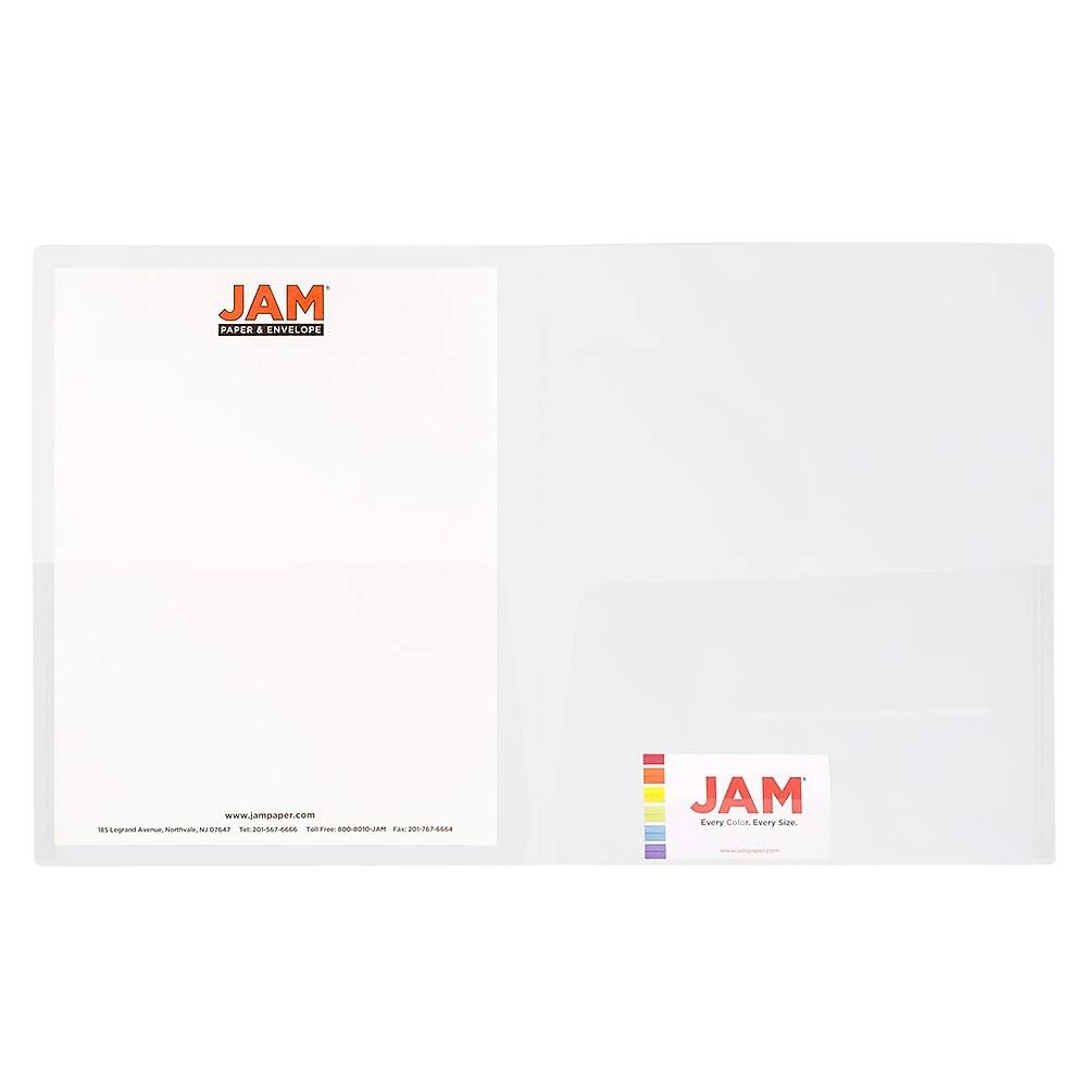 Clear Two Pocket Presentation Folder - 108/pack X43140
