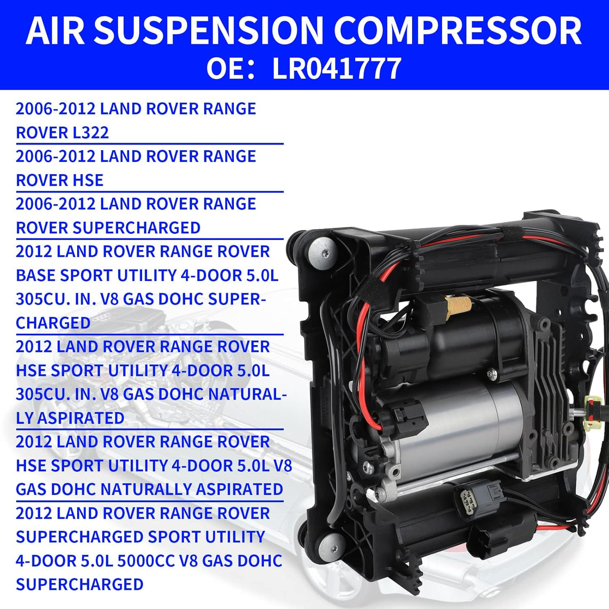 Air Suspension Compressor Pump with Bracket H36504