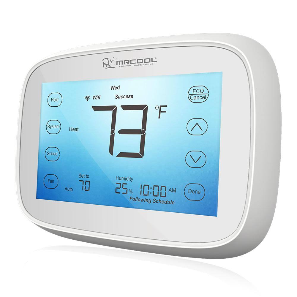 White Wi-Fi Touchscreen Programmable Thermostat V152