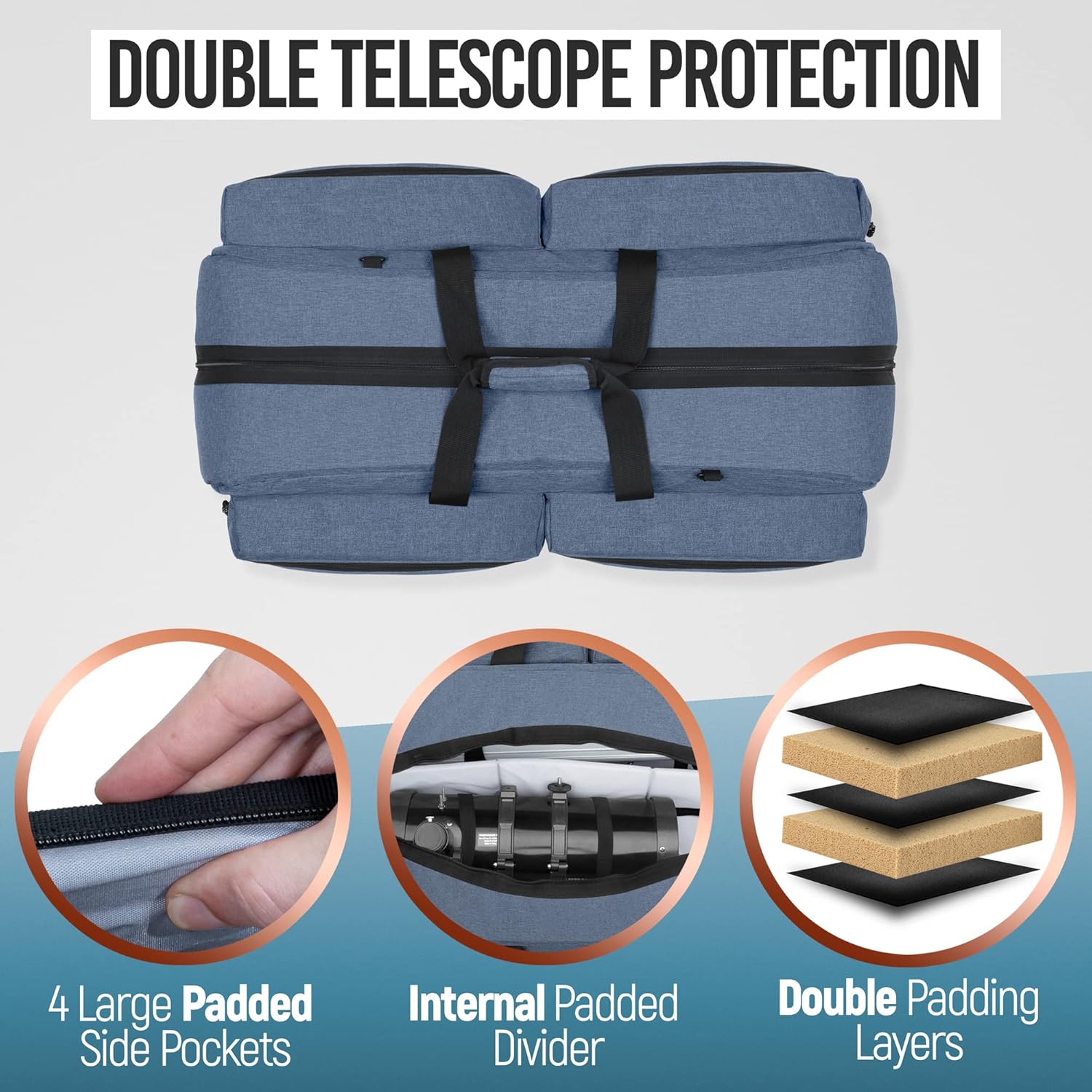 Extra Large Telescope and Tripod Case/Bag - 40” X 12.3” X 12.3” D989