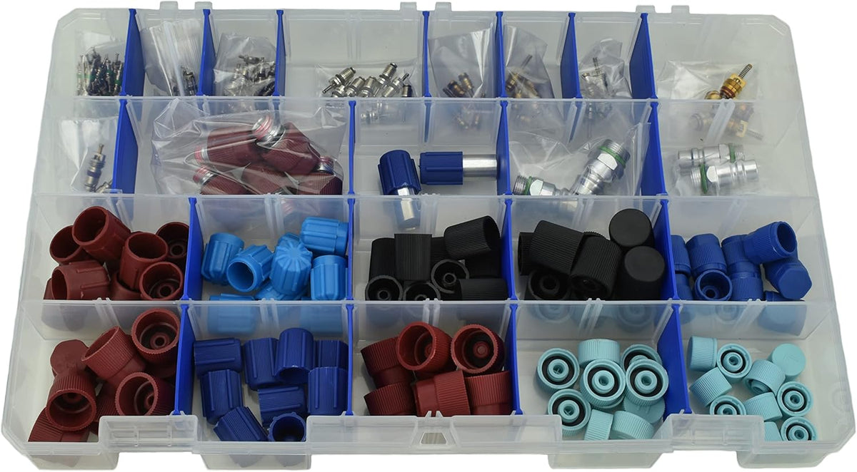 Master R134a A/C Valve Core & Cap Assortment Kit 188 Pieces Pack of 2 Q963308