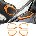 4PCS Car Roof Speaker & A Pillar Speaker Cover Trim Interior Accessories (Pink) M2314