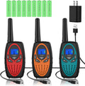 Rechargeable Walkie Talkie with 12 X 1000Mah Batteries and Charger, Two Way Radio Up to 3 Miles R61197