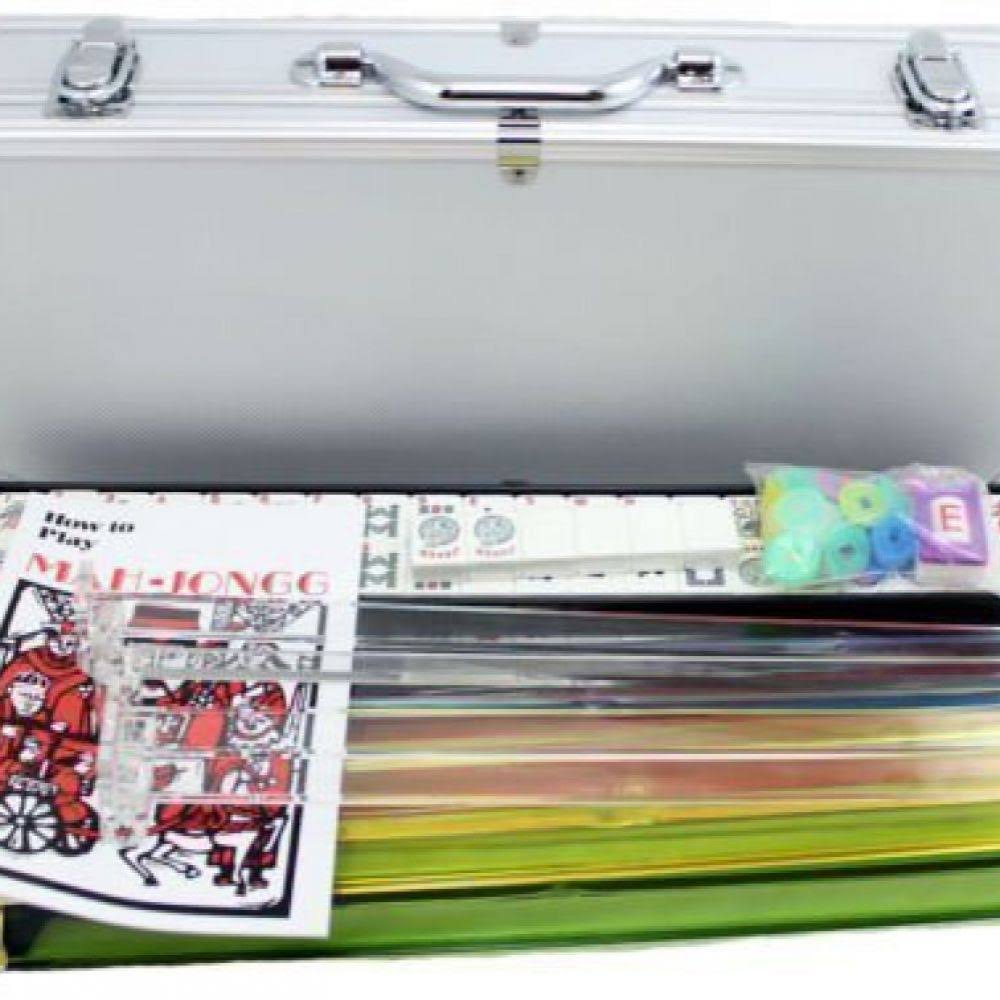 166 Tiles Complete American Mahjong Set in Aluminum Case Y2718