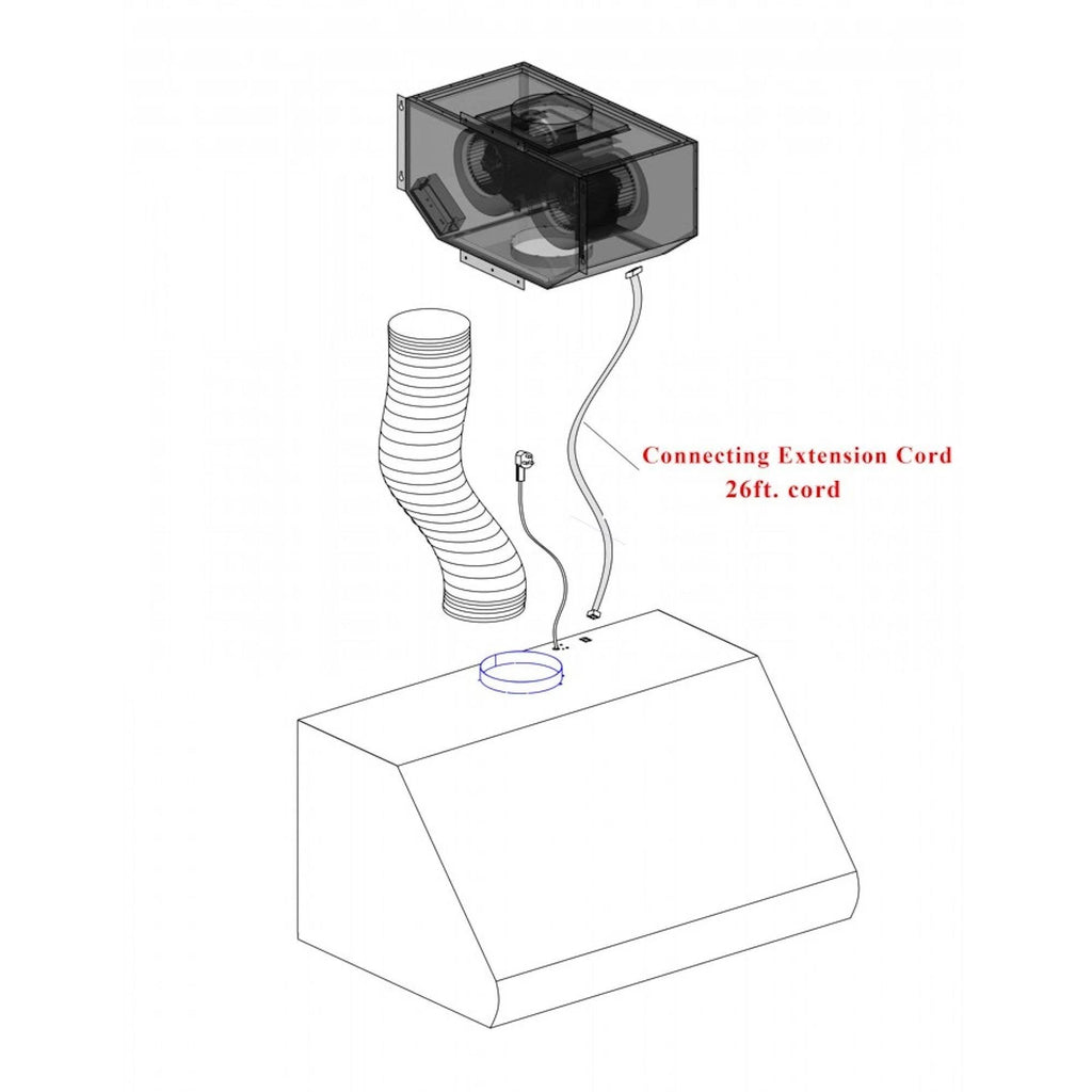 34 in. 400 CFM Remote Blower Range Hood Insert in Stainless Steel Q6319