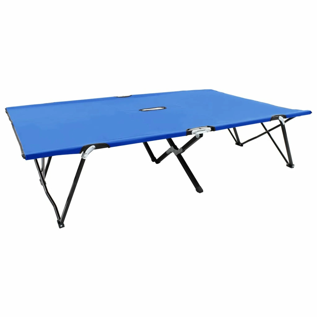 Blue Folding Fabric Steel Frame Camping Cot O570