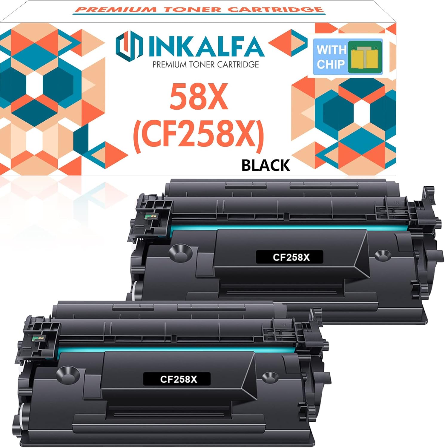 Black No Chip 4-Pack Toner Cartridge M93912