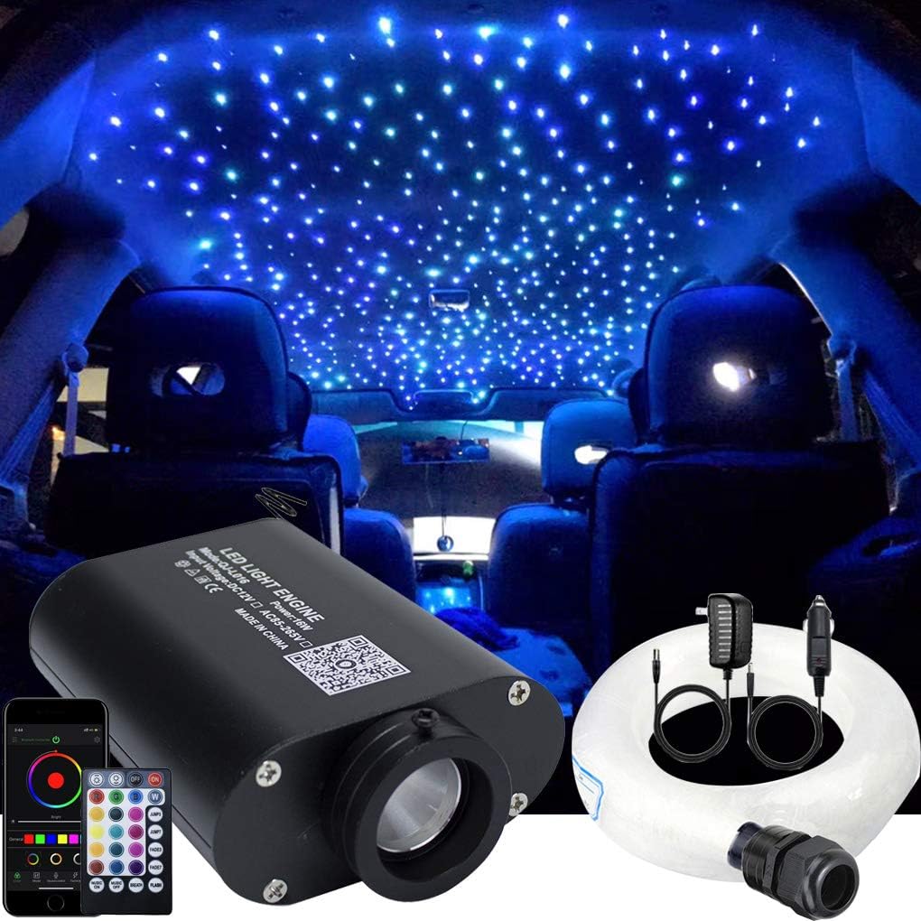 Bluetooth Fiber Optic Light Kit with Remote Control Pack of 2 X366178