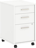 White 3 Drawer Mobile File Cabinet E6326