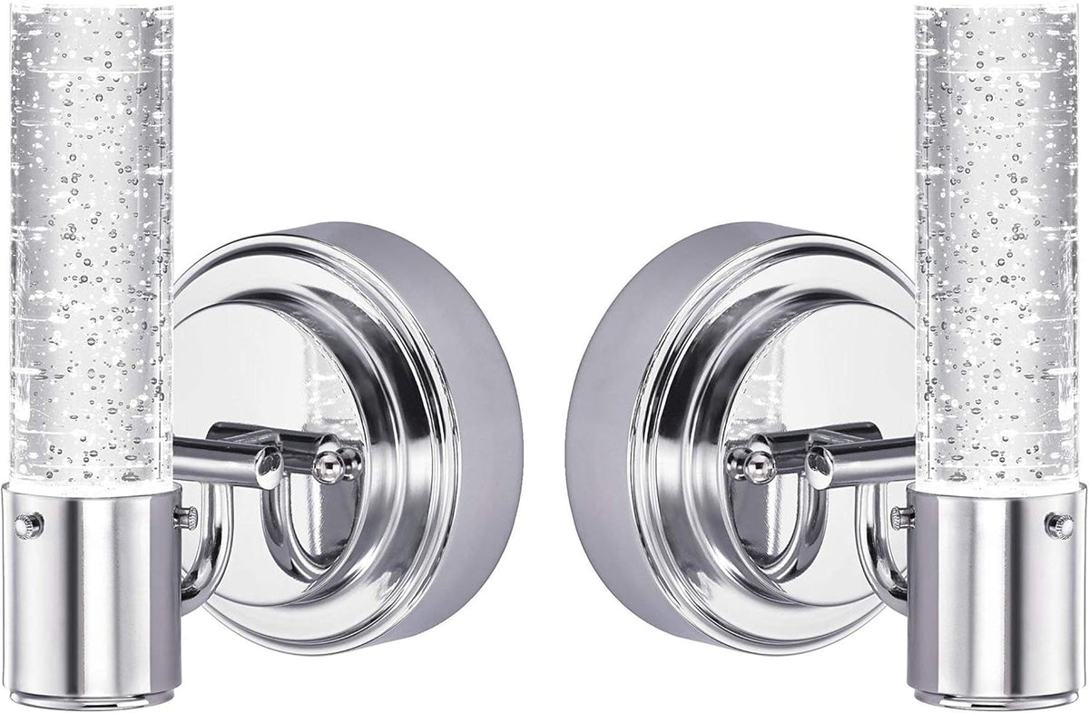 Chrome LED Indoor Wall Sconce 2 Pack T313004
