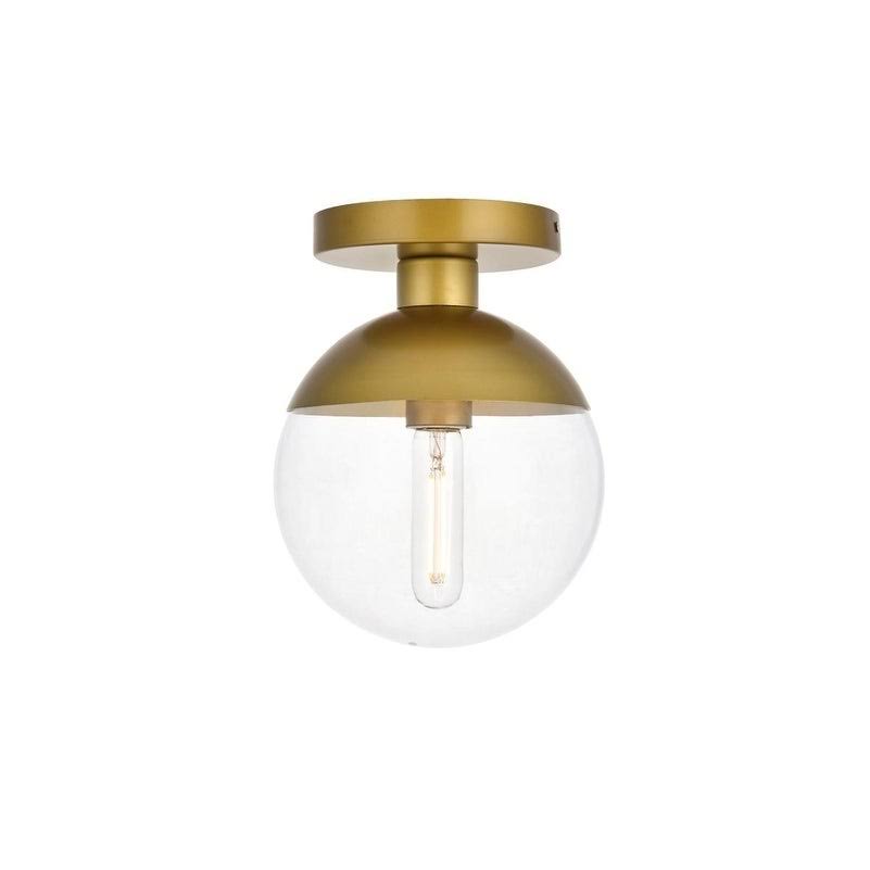 Clear Glass 1-Light Flush Mount Chrome R414280