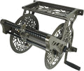 Cast Aluminum Wall Mount Garden Hose Reel, Holds 125-Feet of 5/8-Inch Hose K86421