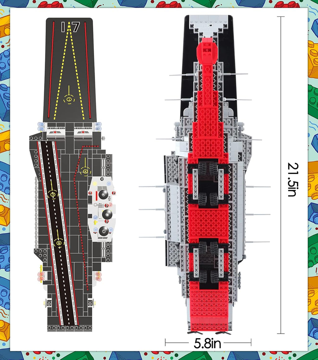 1131 Pieces Military Aircraft Carrier Building Blocks Set L2313