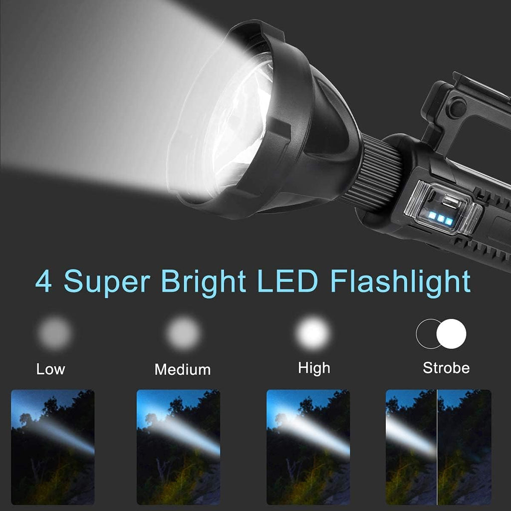 Rechargeable LED Spotlight Flashlight 90000 Lumens with Tripod L43385