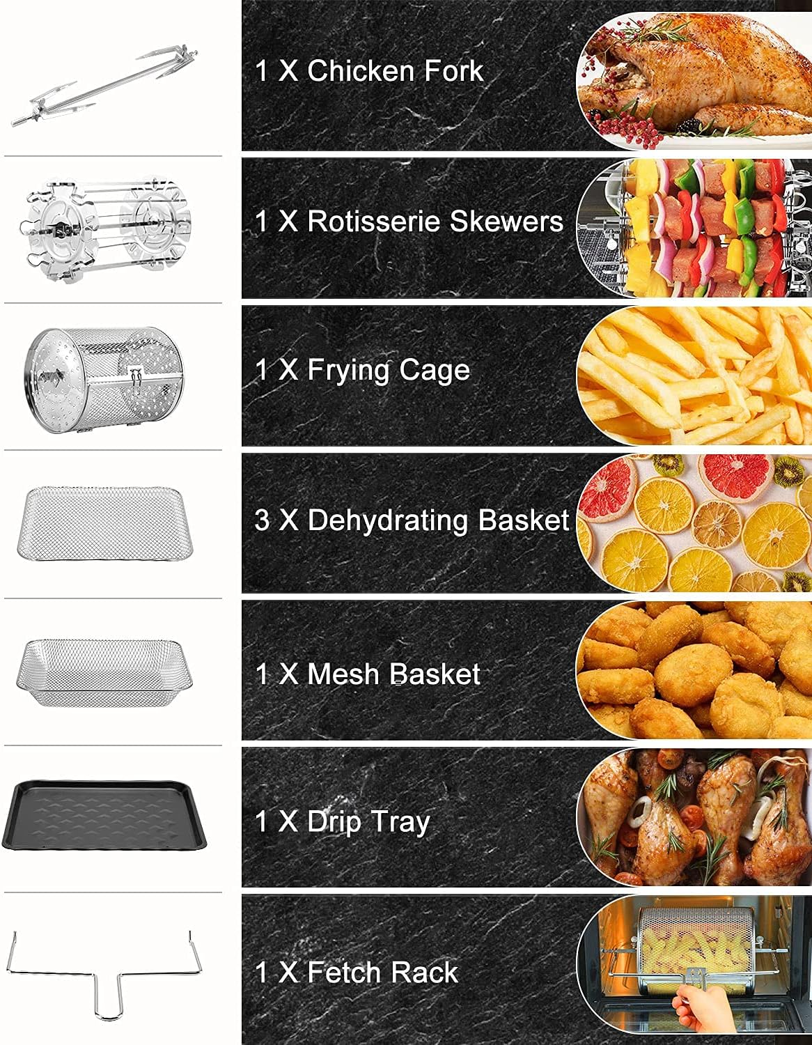 20 Quart 10-in-1 Digital Air Fryer Oven with Racks O7175